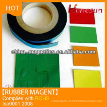 Flexible rubber magnet sheet for magnetic door catch